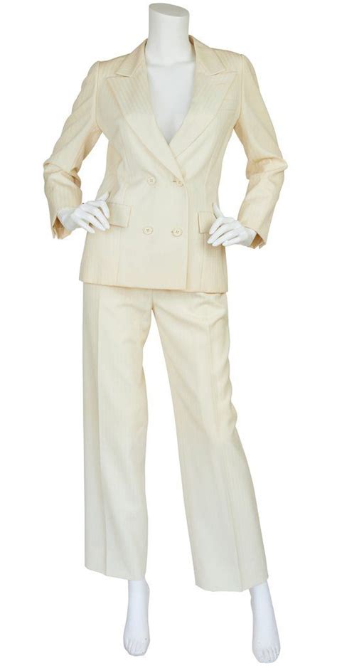 cream colored christian dior cropped pantsuit where to buy|dior ready to wear clothing.